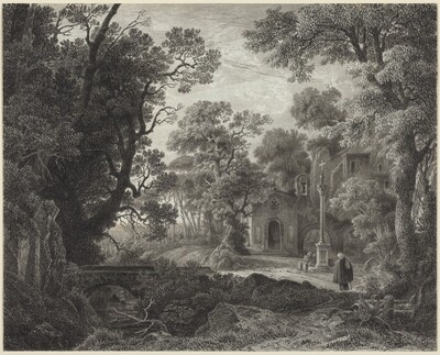 A Woodland Chapel at Evening