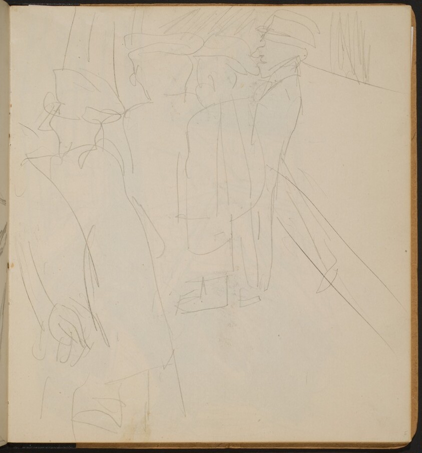 Straßenszene mit Passante  (Figures Walking on t he Street) [p. 5]