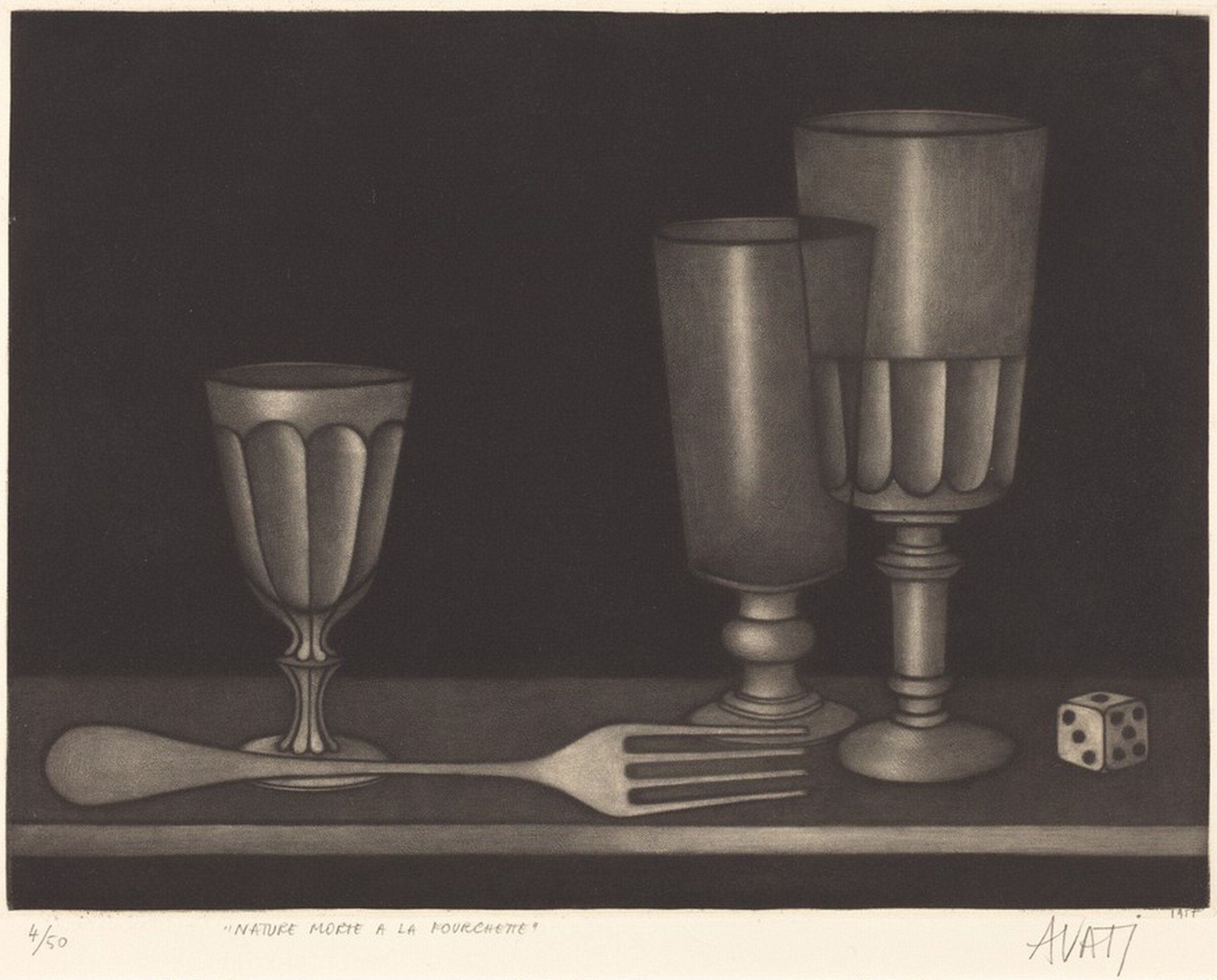 Nature Morte à la Fourchette, Mario Avati, 1957