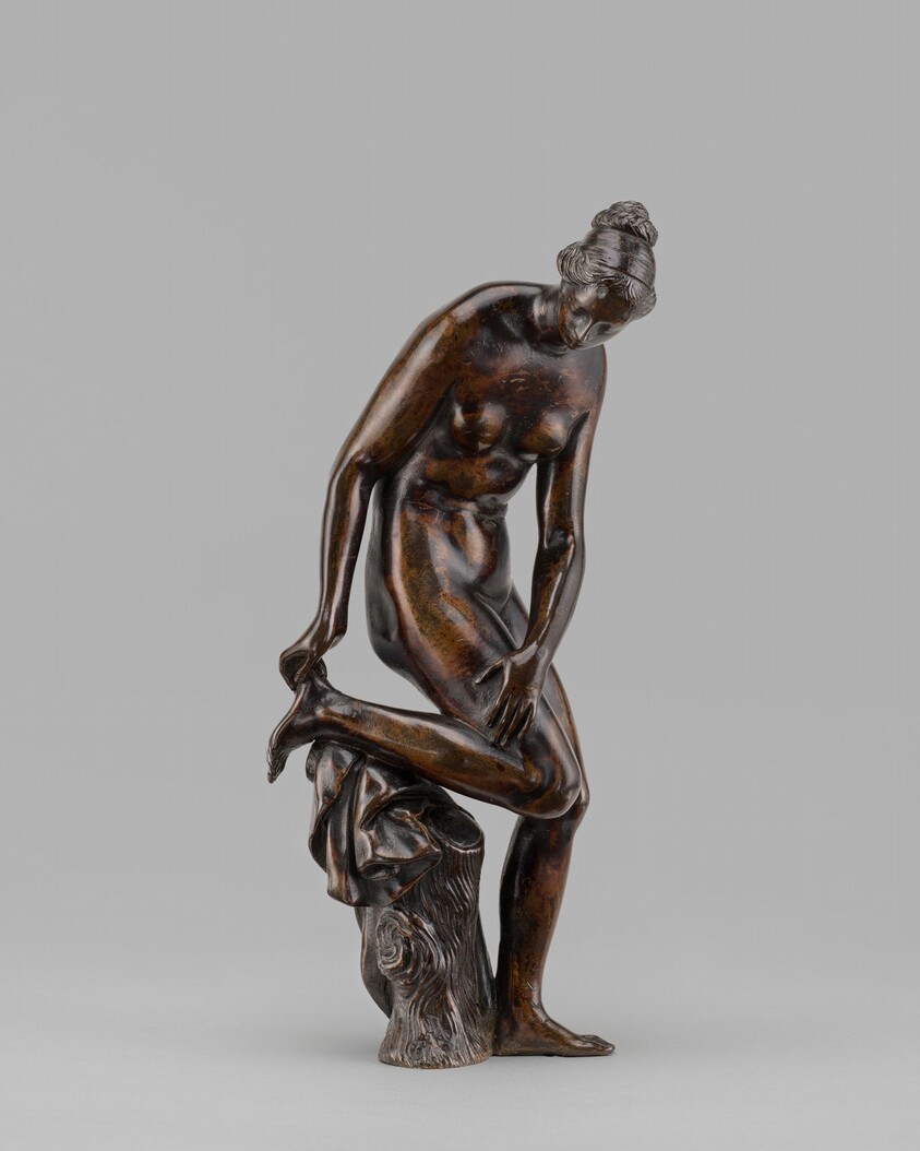 Woman Pulling a Thorn from Her Heel