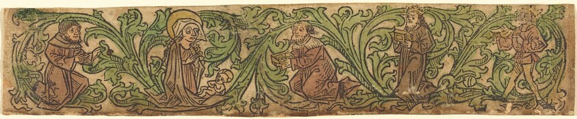 The Adoration of the Magi Set in a Border