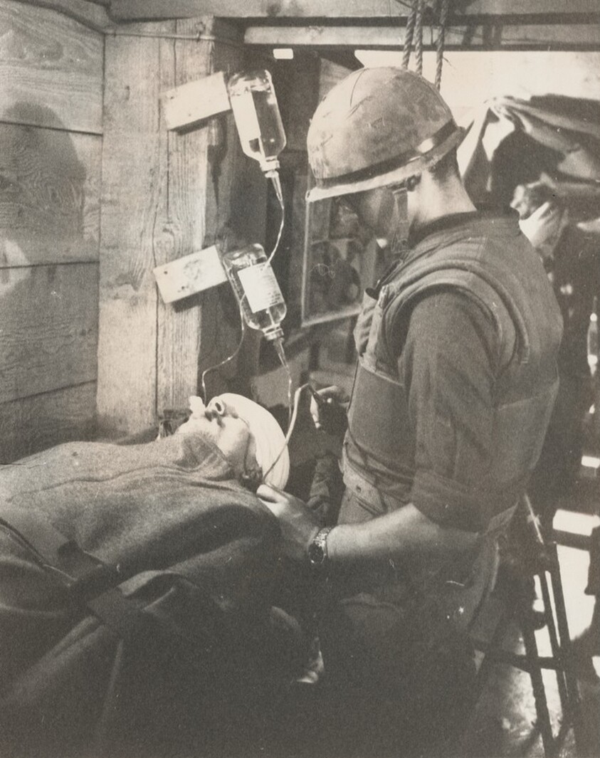 Title from caption on object: “Caring for a Casualty”