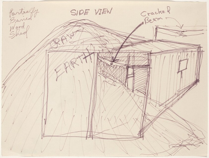 Partially Buried Woodshed [lower left]