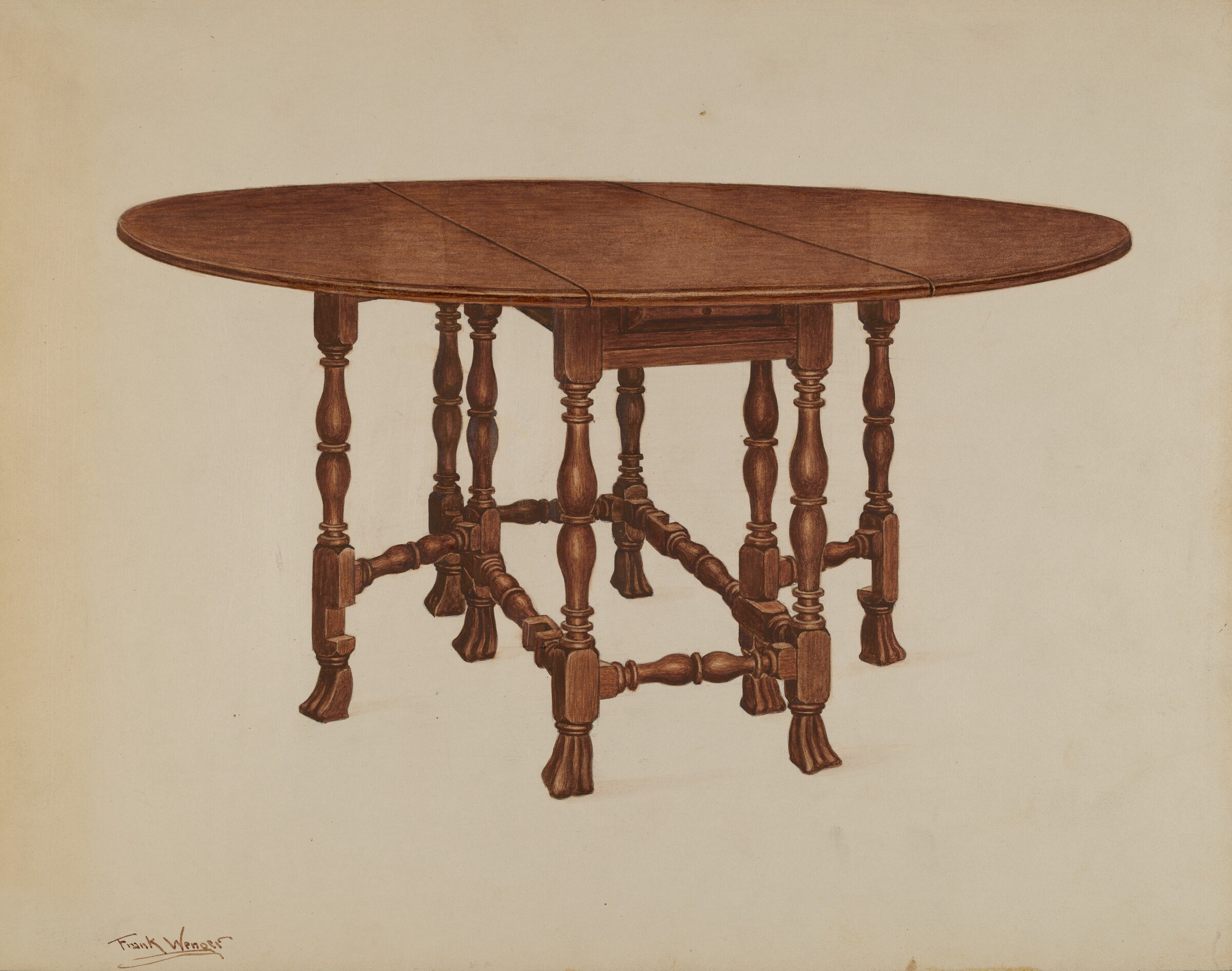 Gate-legged Table, Frank Wenger, c. 1937