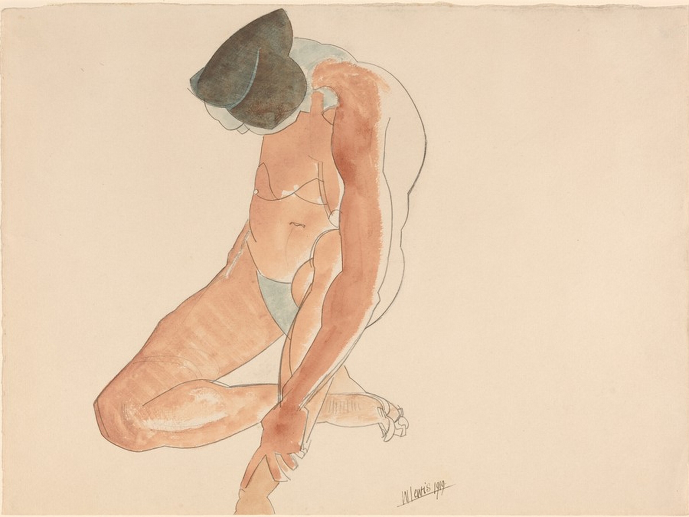 Seated Nude, Wyndham Lewis, 1919