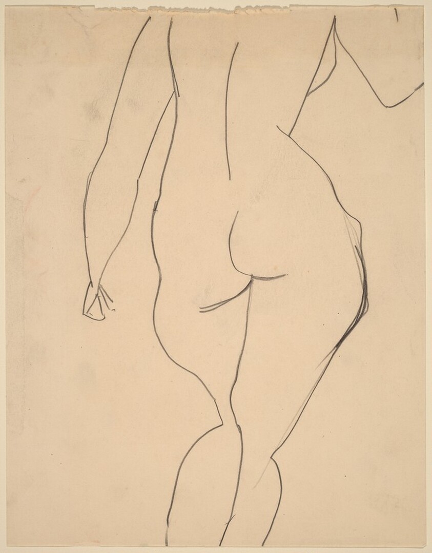 Standing Female Nude Seen from Behind
