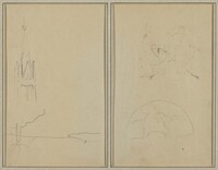 Church Tower; A Sketch of a Fan [recto], Paul Gauguin, 1884-1888