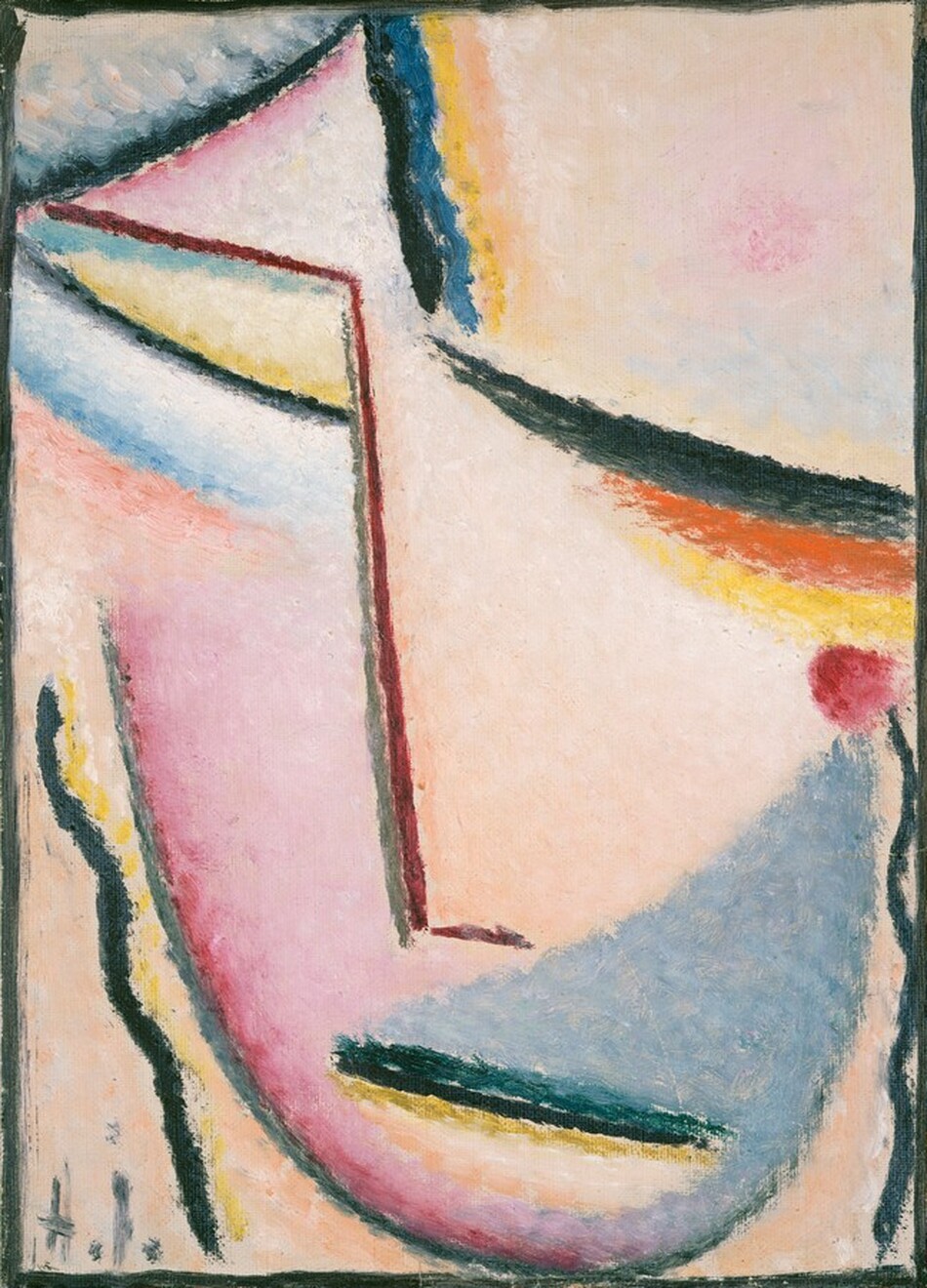Still Life with Bottles and Fruit by Alexej von Jawlensky