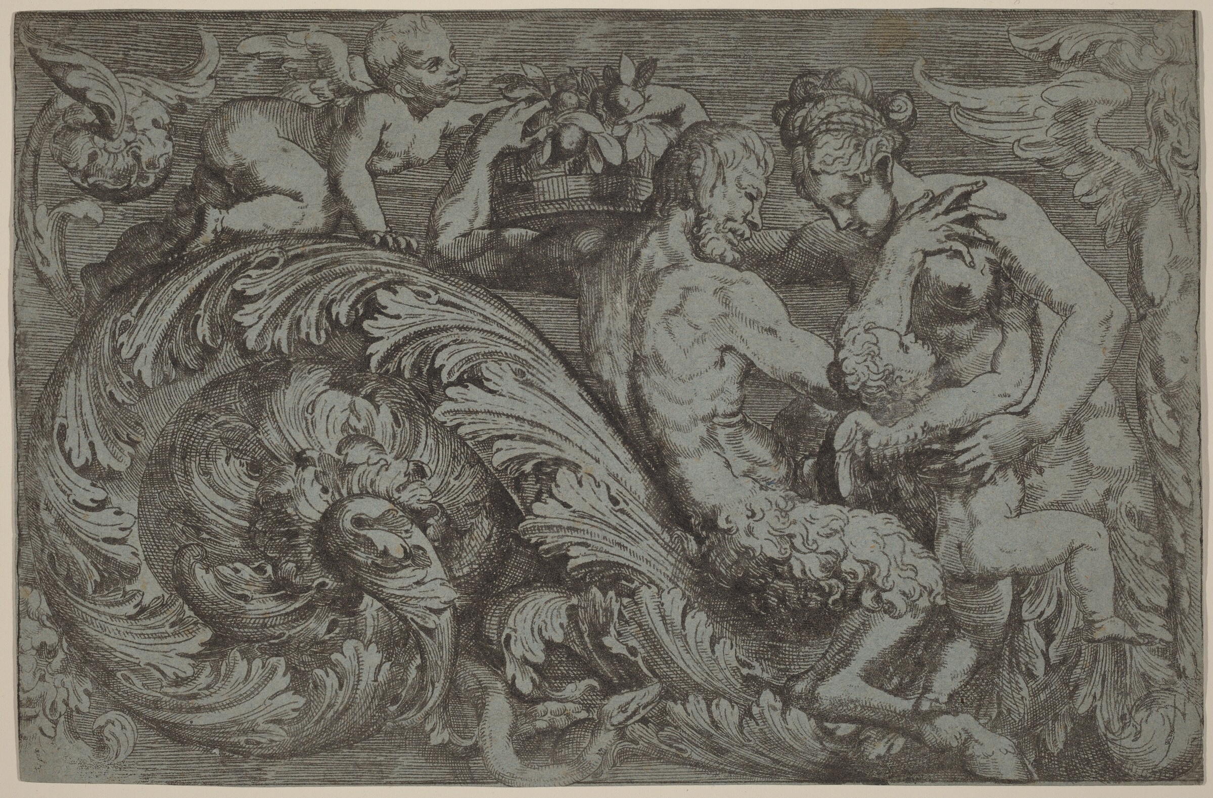 Decorative Panel with Mythological Figures, Angelo Falconetto, 1555/1565