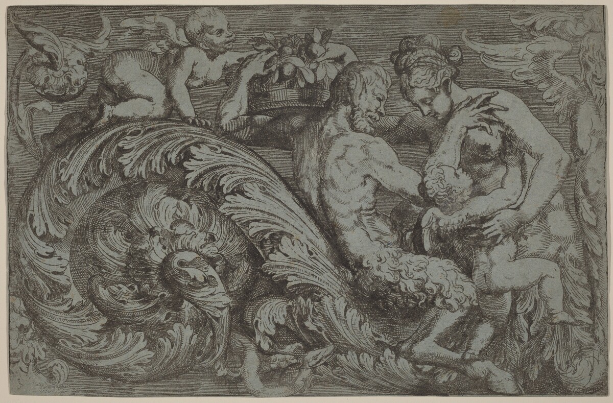 Decorative Panel with Mythological Figures