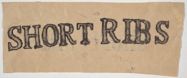 Untitled (SHORT RIBS) [recto]