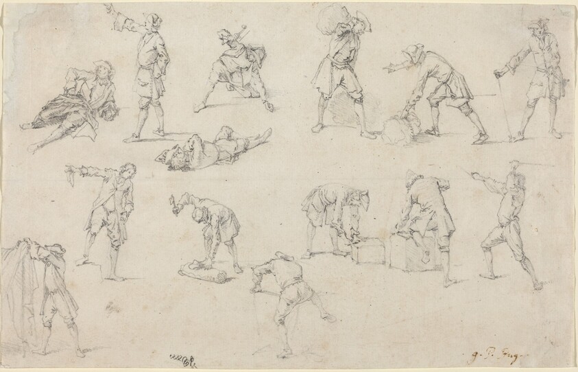 Studies of Soldiers in Camp