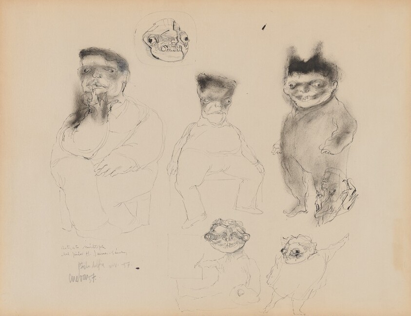 Retrato múltiple del pintor H. Jaimes Sánchez (Portraits of the Painter Humberto Jaimes Sánchez