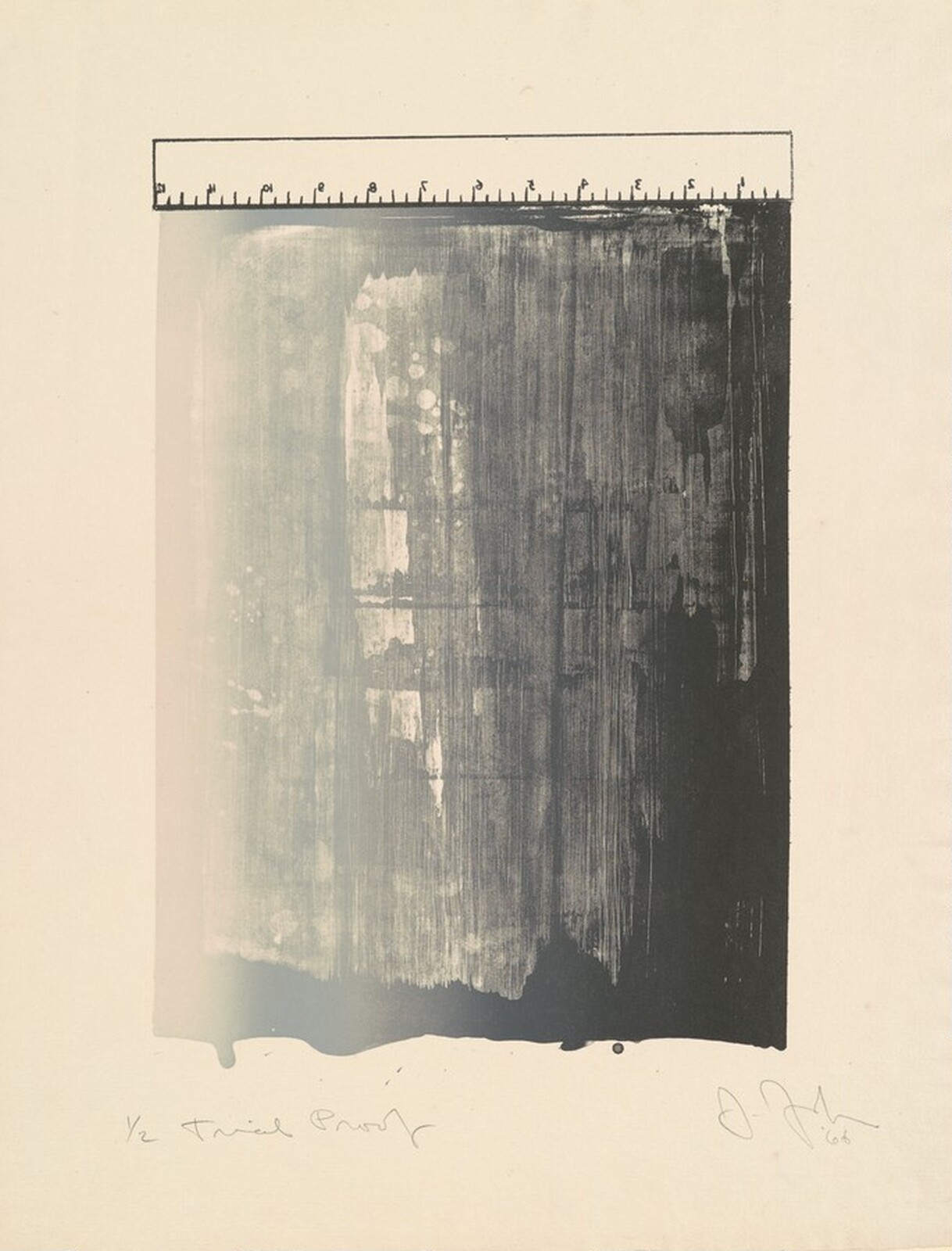 Ruler [trial proof], Jasper Johns, 1966