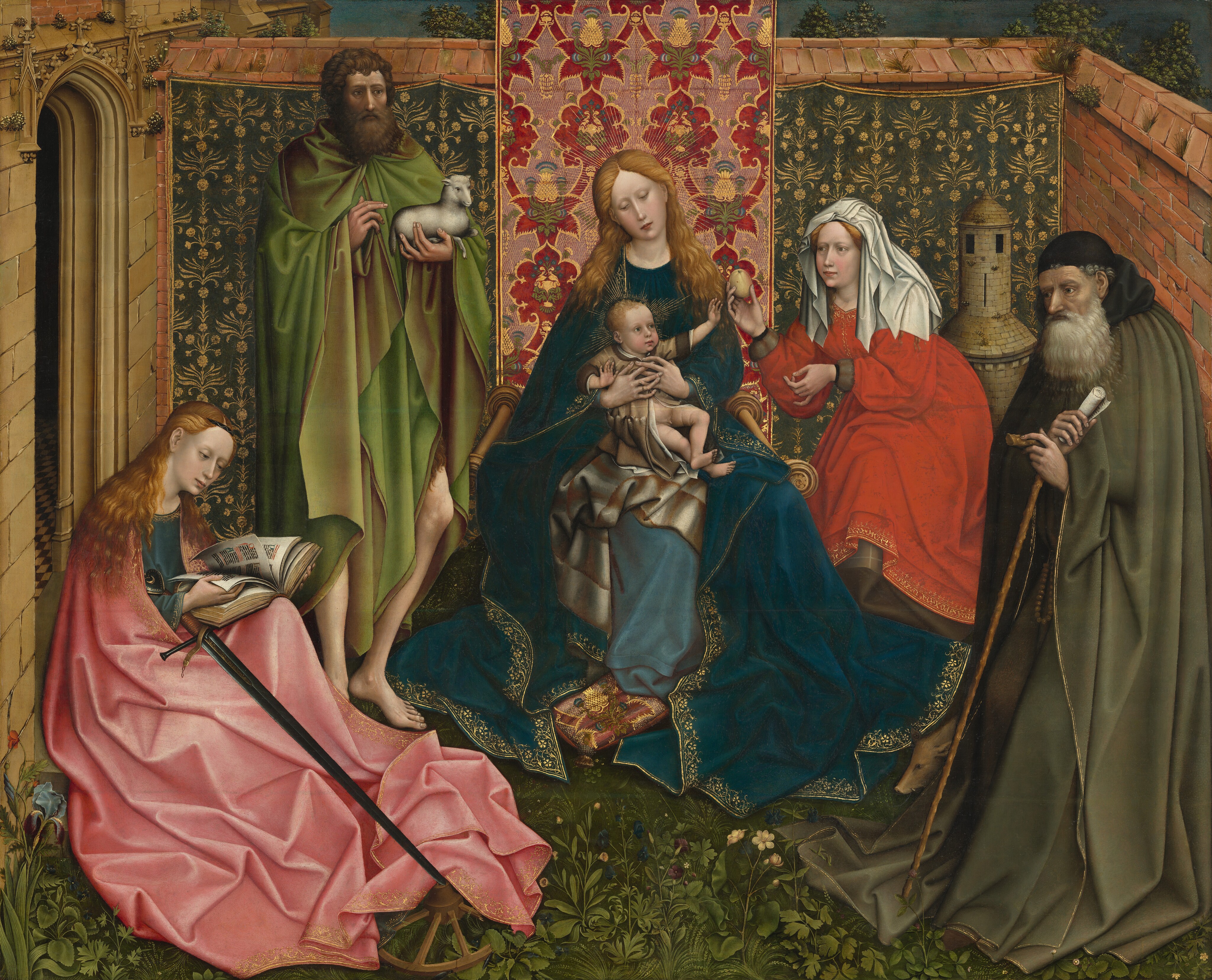 Madonna and Child with Saints in the Enclosed Garden by Anonymous