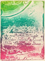 Restrike from fragment of cancelled plate for "A Prophecy", William Blake, 1793