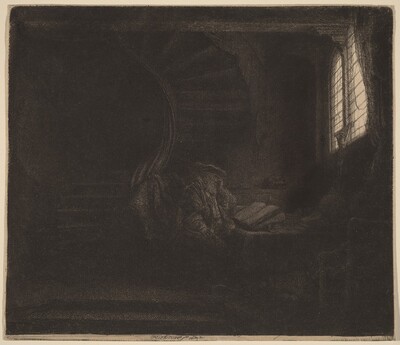 Saint Jerome in a Dark Chamber, Rembrandt van Rijn, 1642