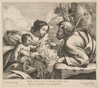 Holy Family with a Bird, Simon Vouet, 1633
