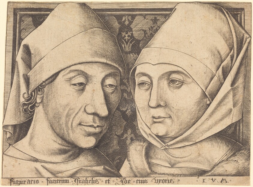 Double Portrait of Israhel van Meckenem and His Wife Ida