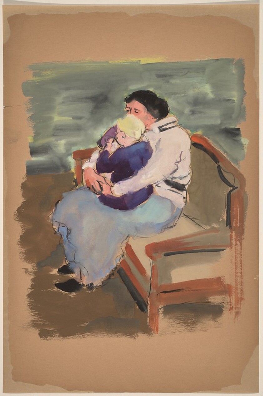Untitled (woman and child on sofa)