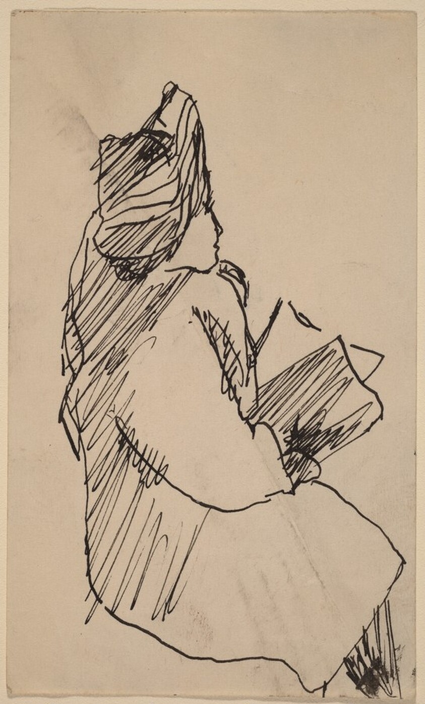 Seated Woman Wearing a Hat, Turned to Right