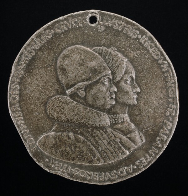 Rene d'Anjou, 1409-1480, King of Naples 1435-1442, and Jeanne de Laval, died 1498 [obverse]