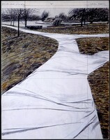 Wrapped Walk Ways, Project for Jacob L. Loose Memorial Park, Kansas City, Missouri [right panel], Christo, 1978