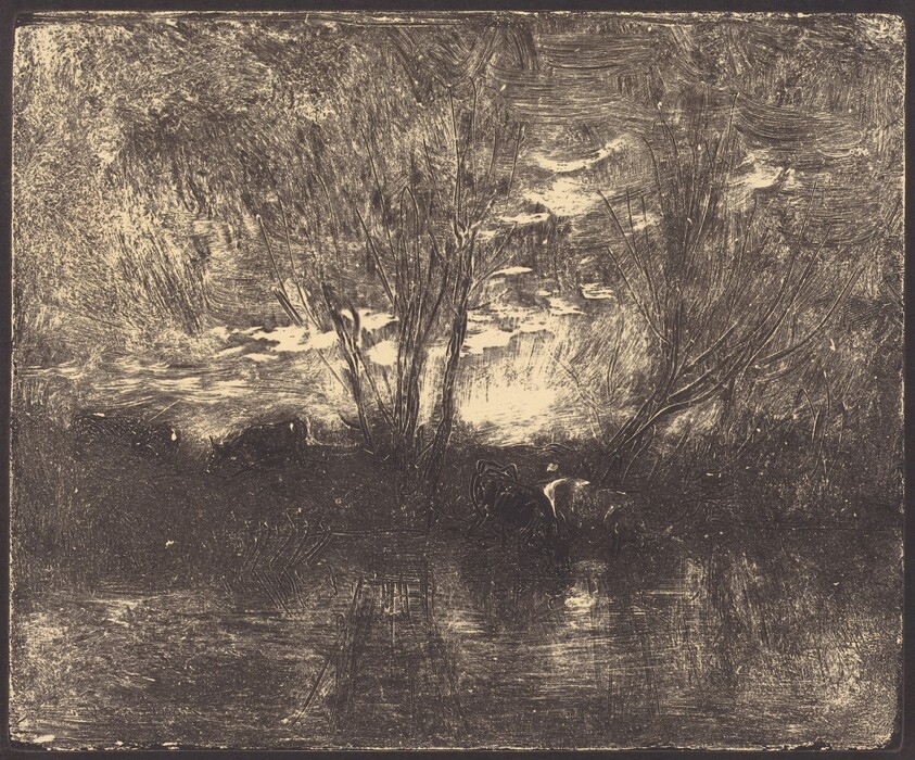 Cows at a Watering Place (Vaches a l'abreuvoir)