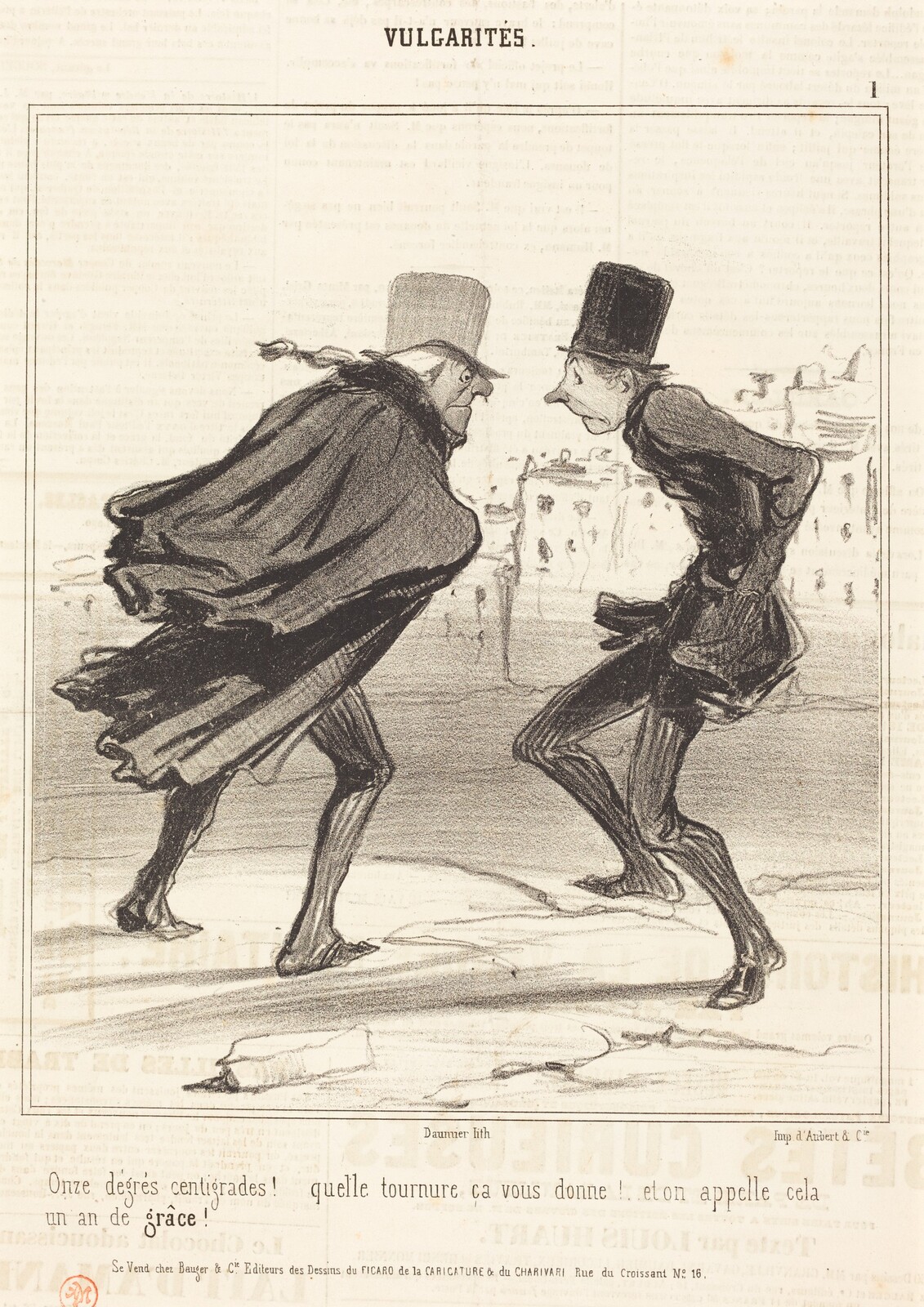 Onze degrés centigrades!, Honoré Daumier, 1841