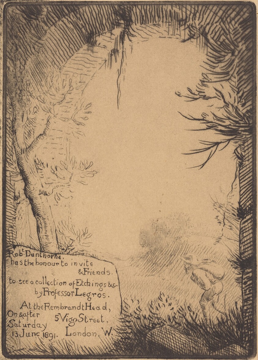 Plate made for an Exhibition at the  Dunthorne Home (Planche faite pour une exposition chez Dunthorne)