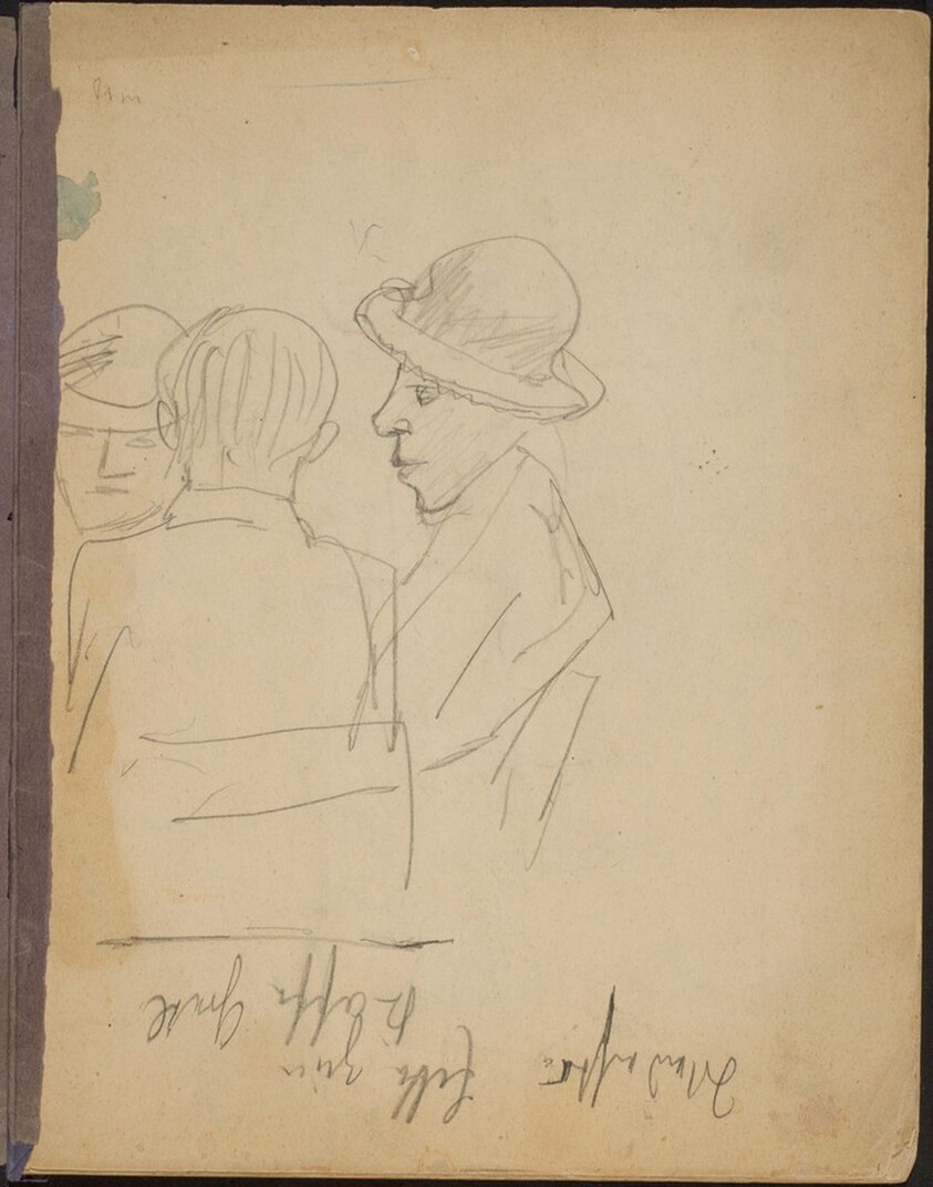 Zwei Damen und ein Herr zu Tisch (Two Women and a Gentleman at a Table) [p. 1]