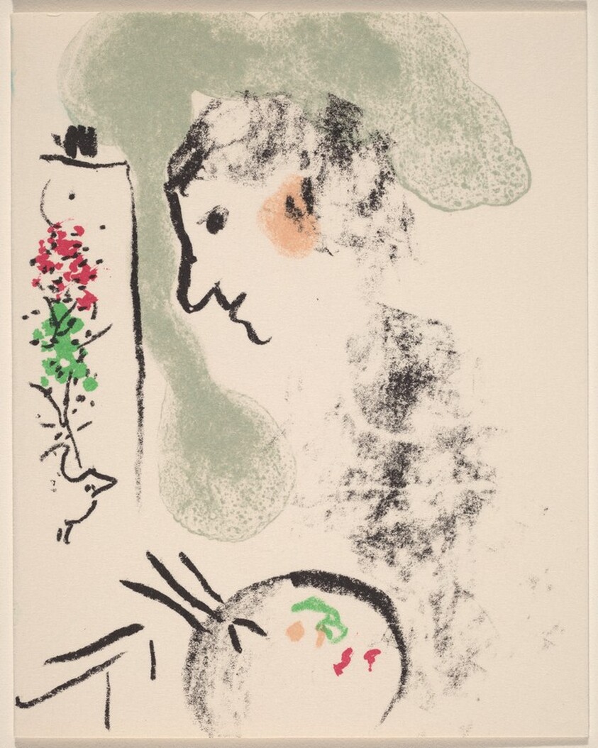 Greeting Card (Artist with a Palette and Easel)