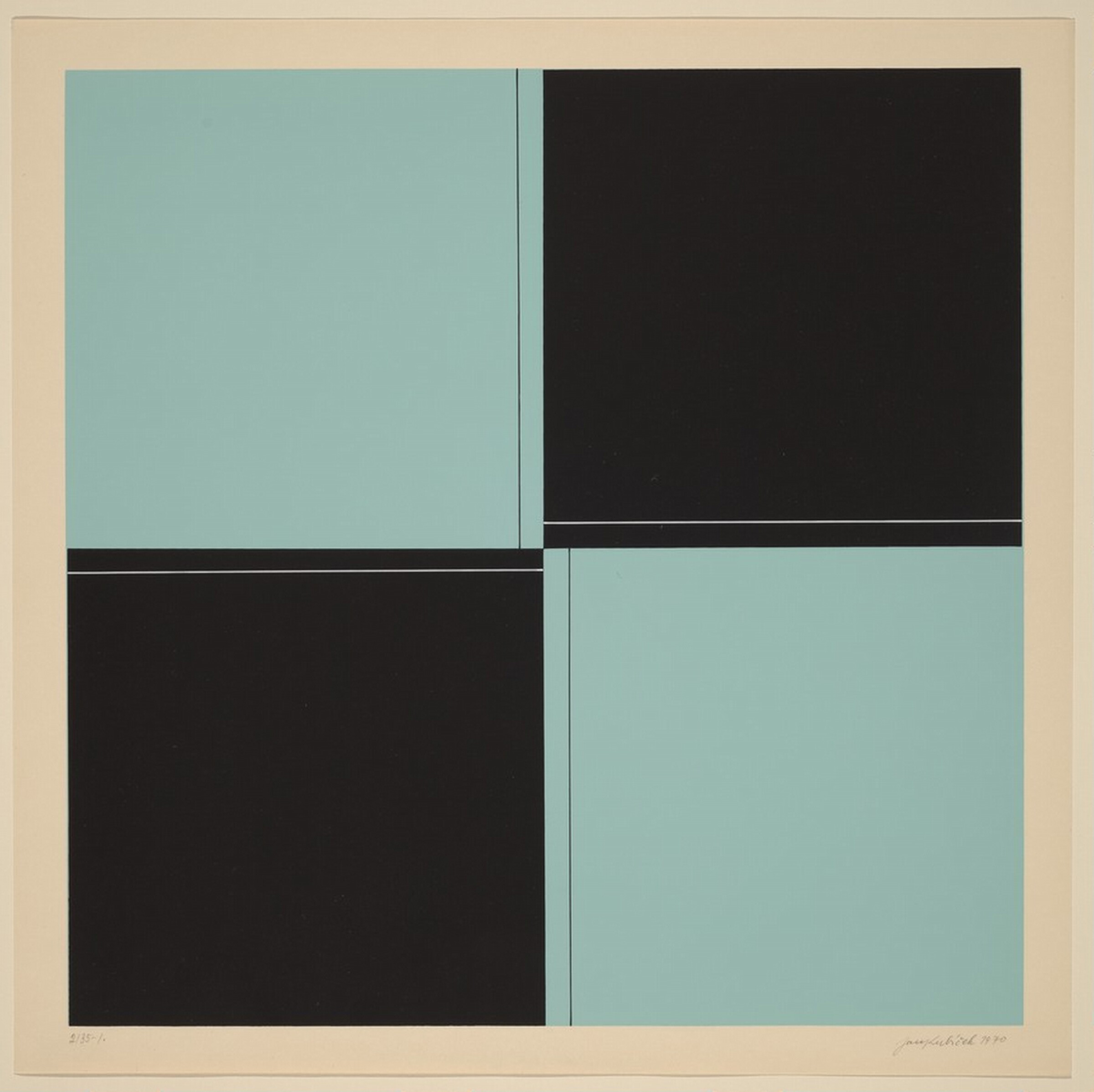 Progressive System of Horizontals in a Square, Jan Kubicek, 1970