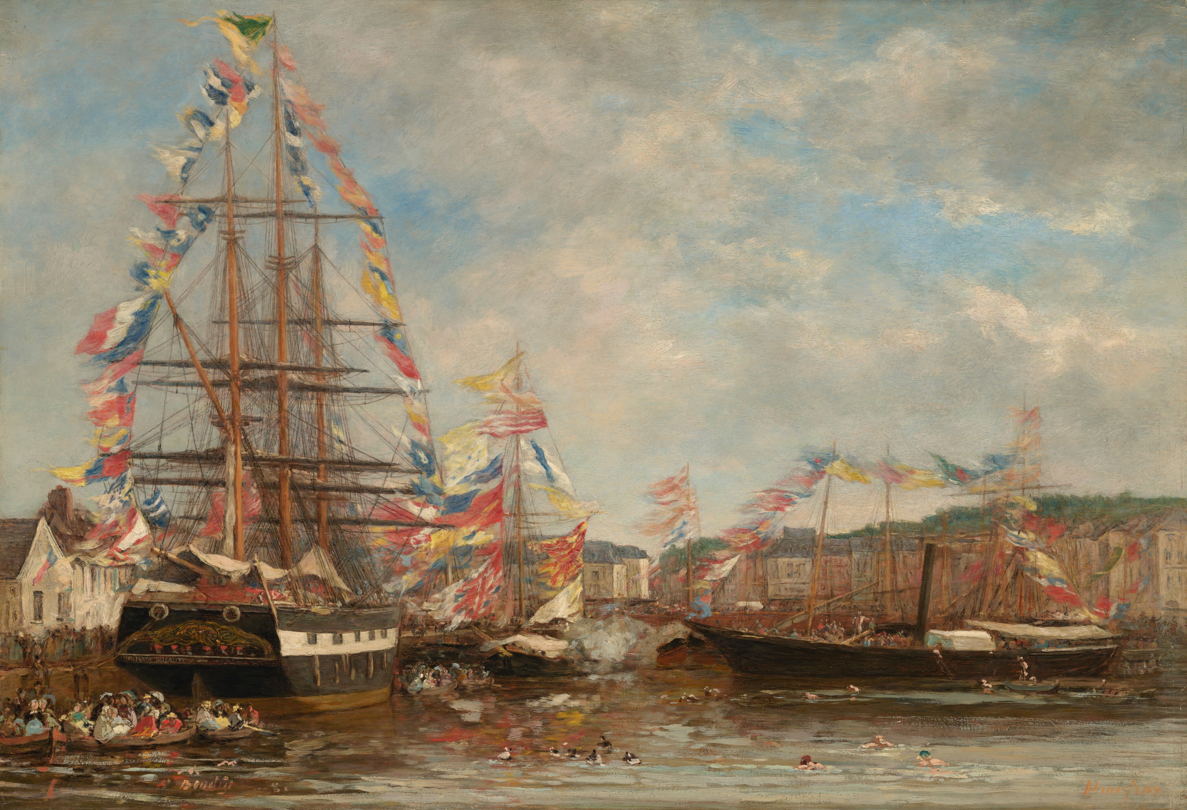 Luis Eugene Boudin 油彩画 海辺の風景 Luis Eugene Boudin 油彩画 海辺の風景（2022年03月の記事