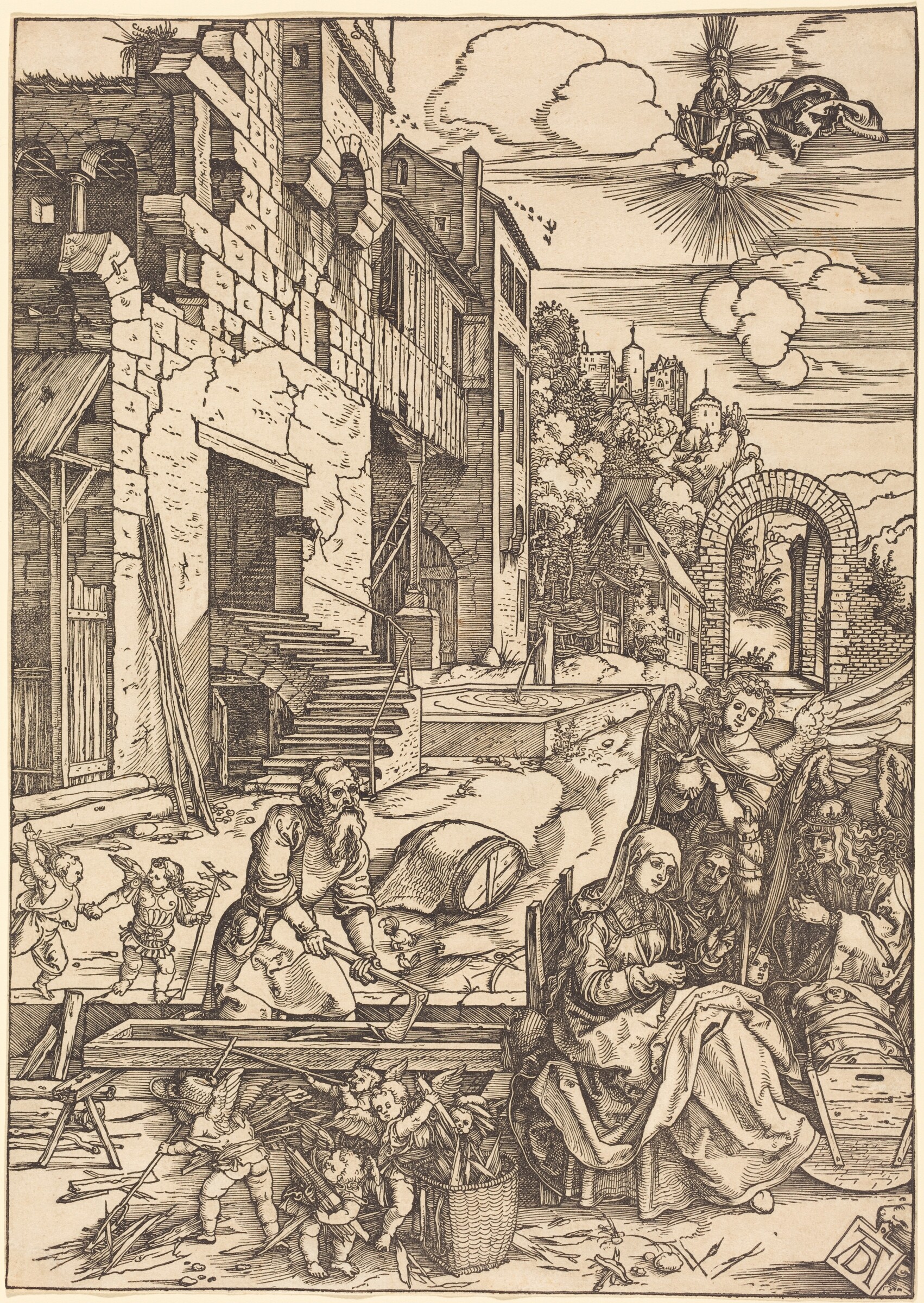 Sojourn of the Holy Family in Egypt, Альбрехт Дюрер, ок. 1504