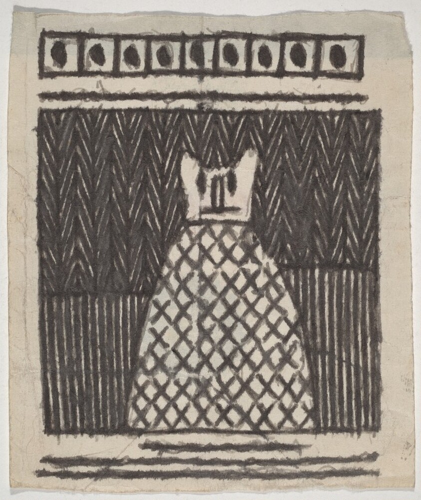 Untitled (Patterned Figure with Animal Face)