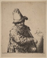 Hurdy-Gurdy Player in a Tall Hat, Adriaen van Ostade, 1647