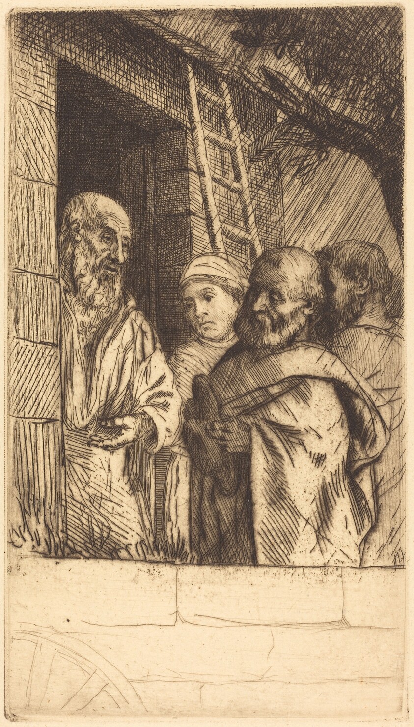 Saint Peter and Saint Paul at the Door of Bonhomme Misere (Saint Pierre et Saint Paula la port du Bonhomme Misere)