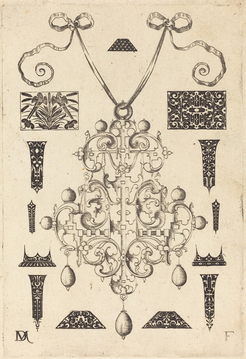 Large Pendant, Surrounded by Thirteen Studs