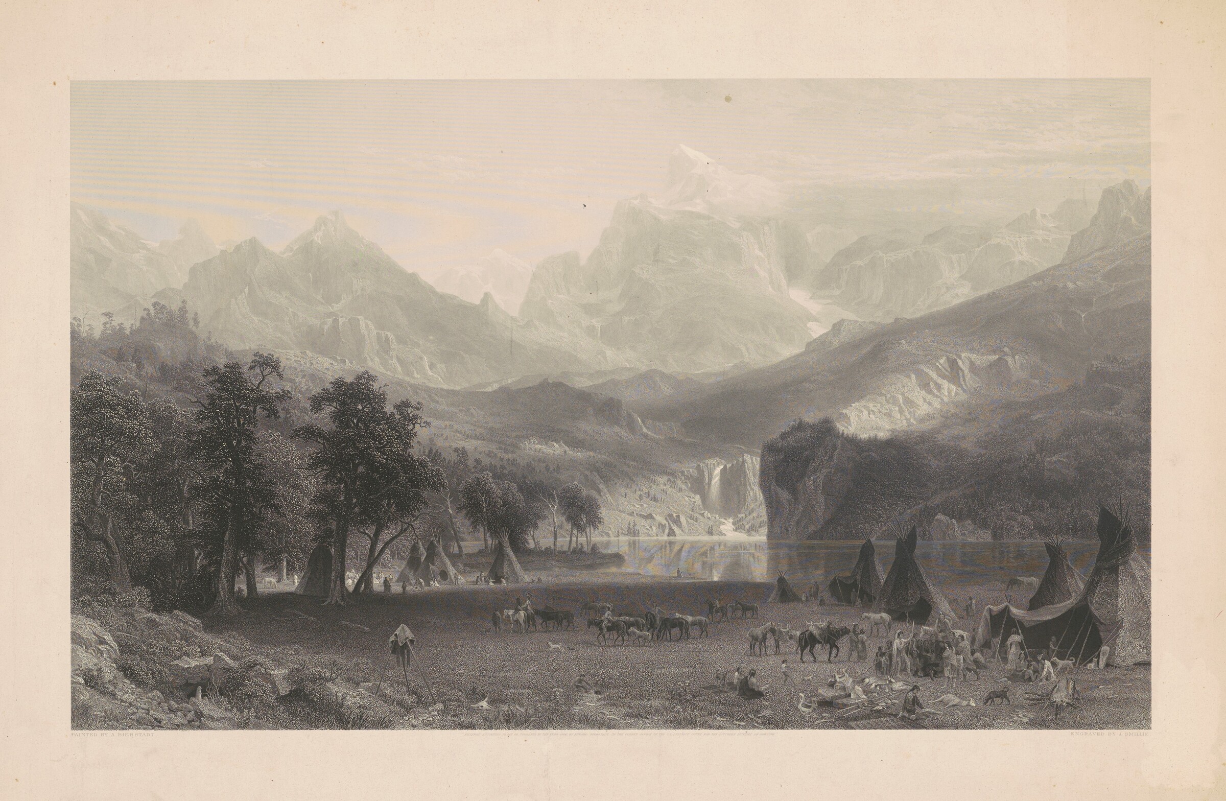 The Rocky Mountains, James Smillie, after Albert Bierstadt, 1866