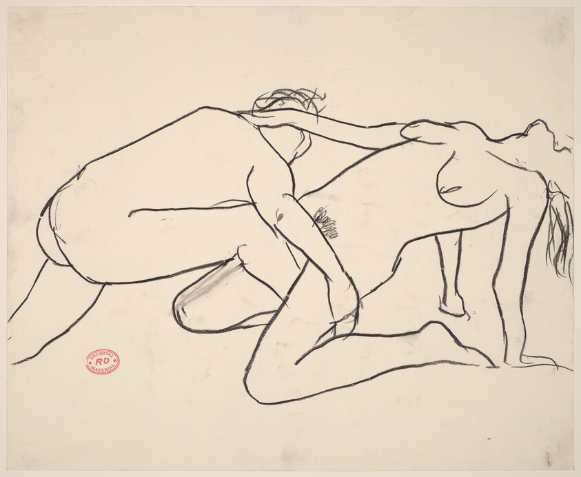 Untitled [nude couple in a dramatic pose]