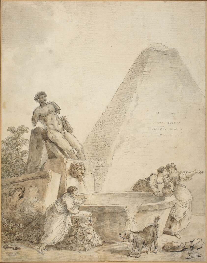 A Roman Capriccio with the Pyramid of Gaius Cestius