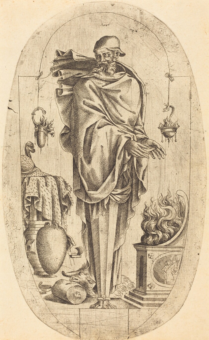 Old Man Warming His Hands