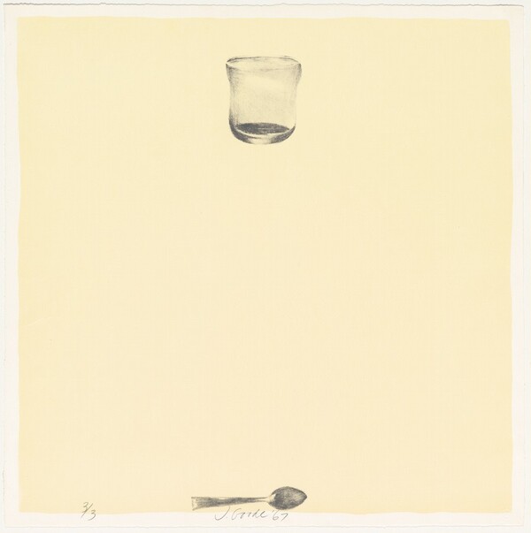 Glass at Top—Spoon on Bottom