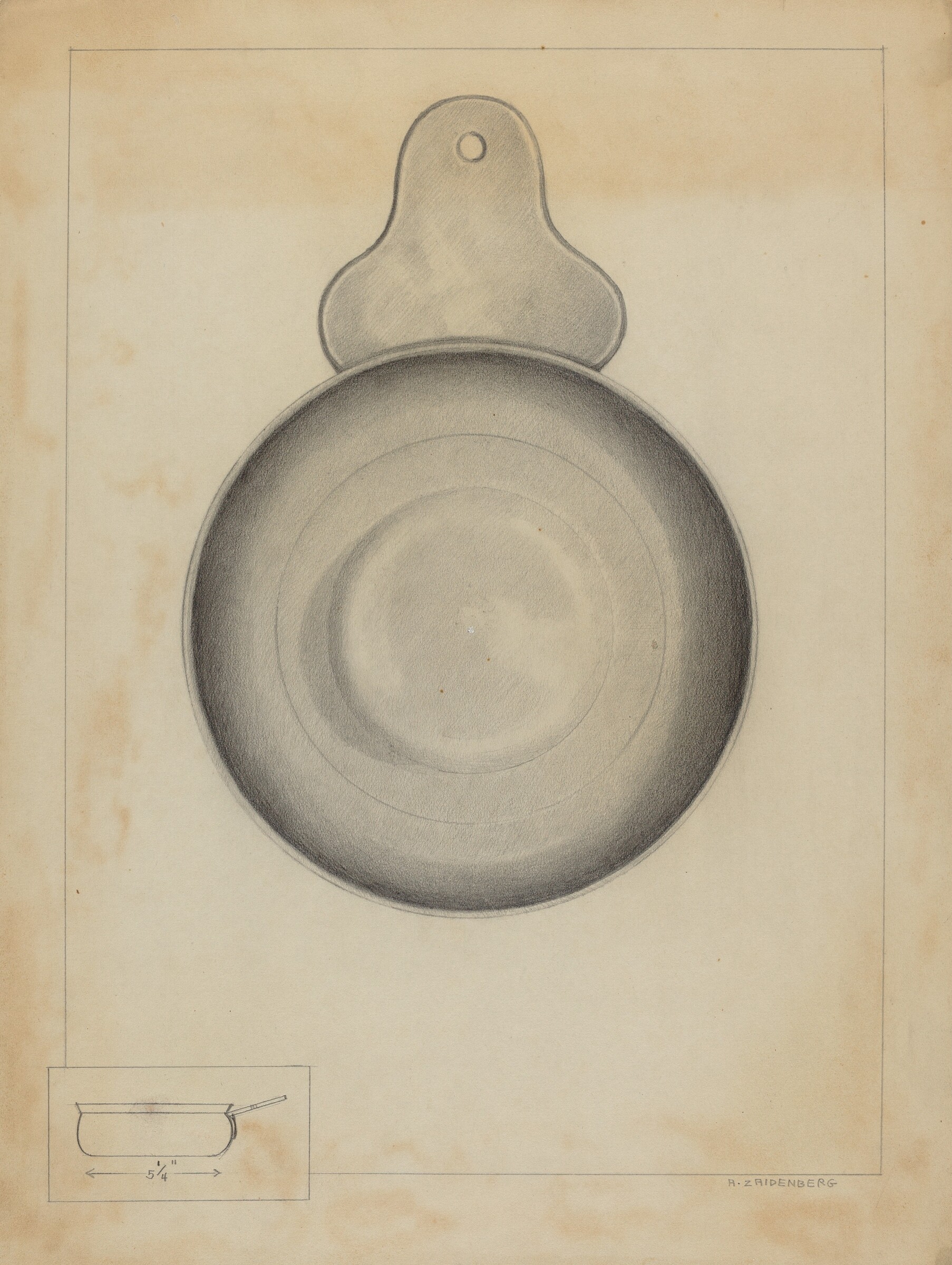 Pewter Porringer, A. Zaidenberg, c. 1936
