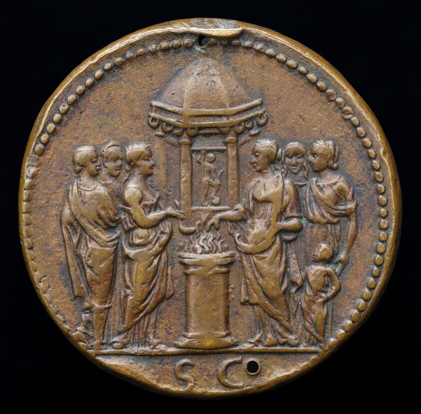 Faustina the Younger and Five Women Sacrificing [reverse]