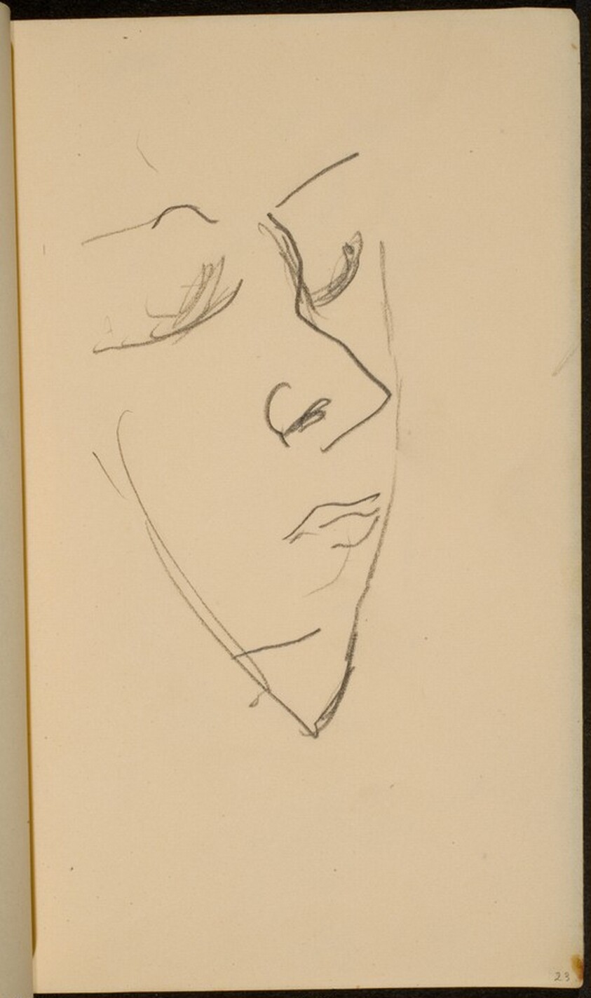 weibliches Gesicht mit geschlossenen Augen (Woman's Face, Eyes Closed) [p. 23]