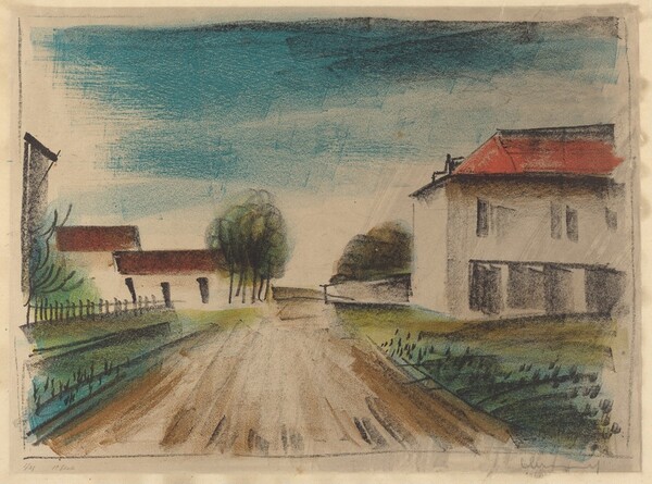 Entrance to a Village [La Route de Francheville II]
