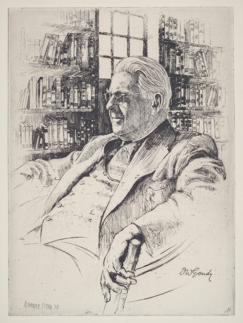 Untitled (Portrait of a Man in a Library)