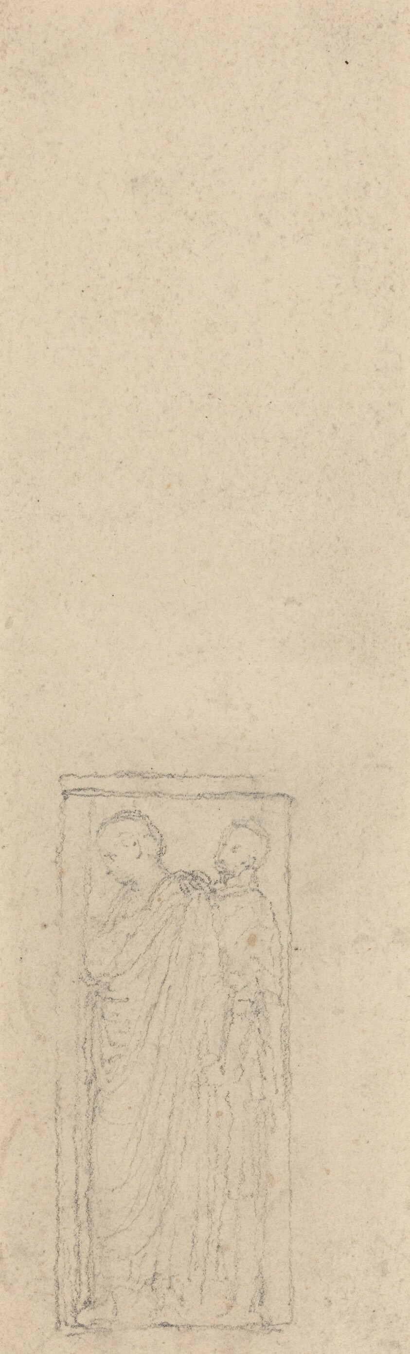 Relief with Two Cloaked Figures